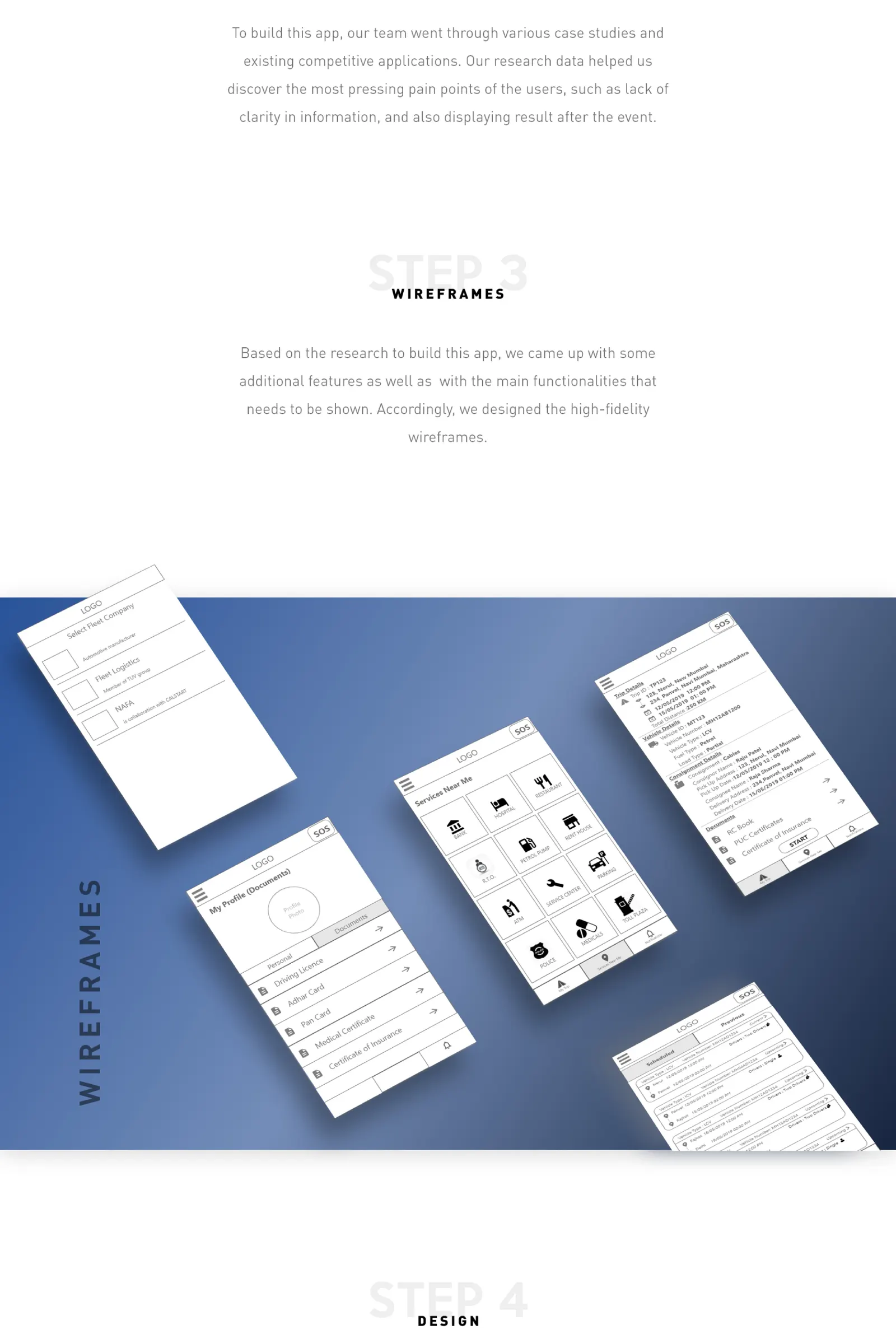 Driver Tracking App case study board 2 of 4