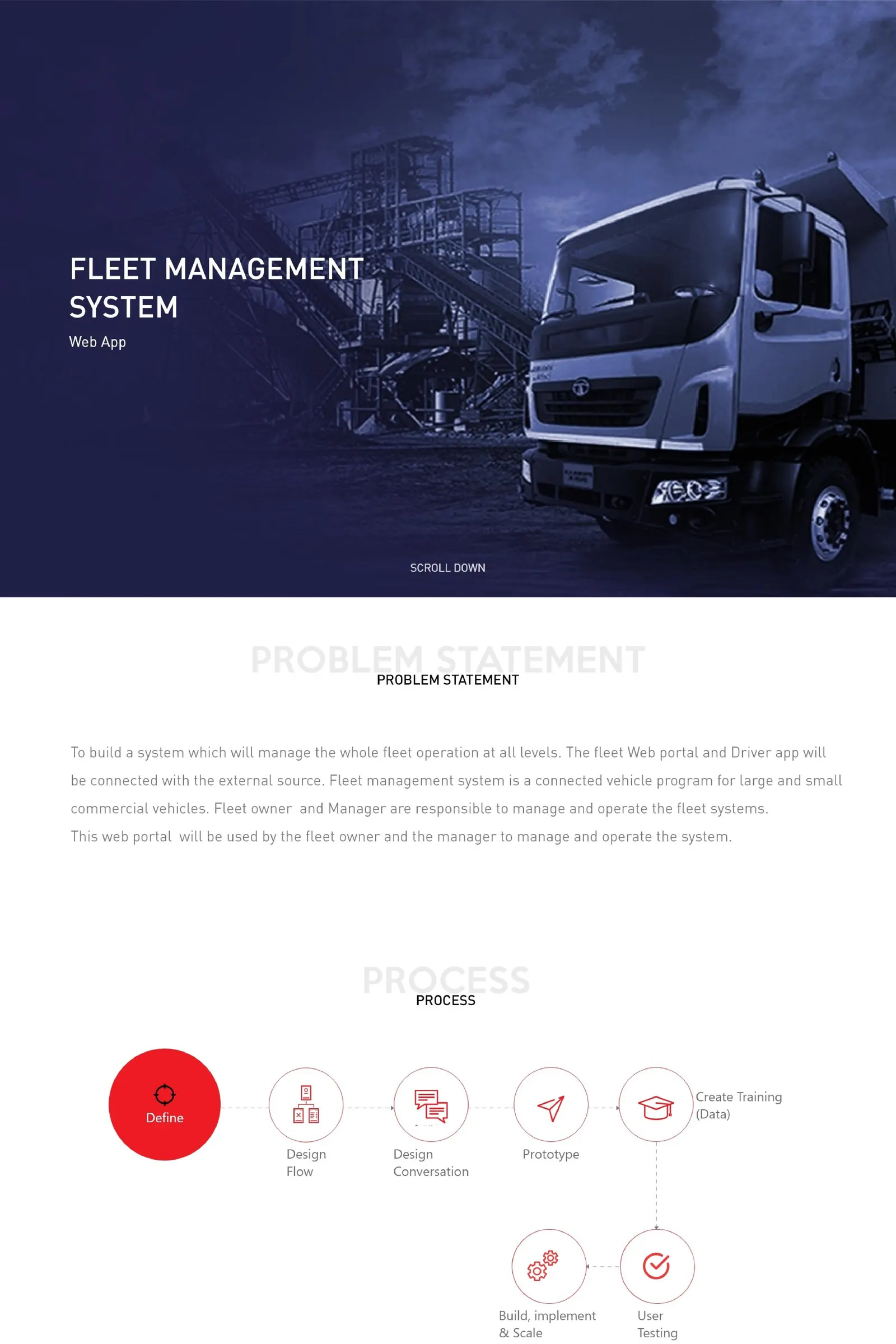 Fleet Management System case study board 1 of 3