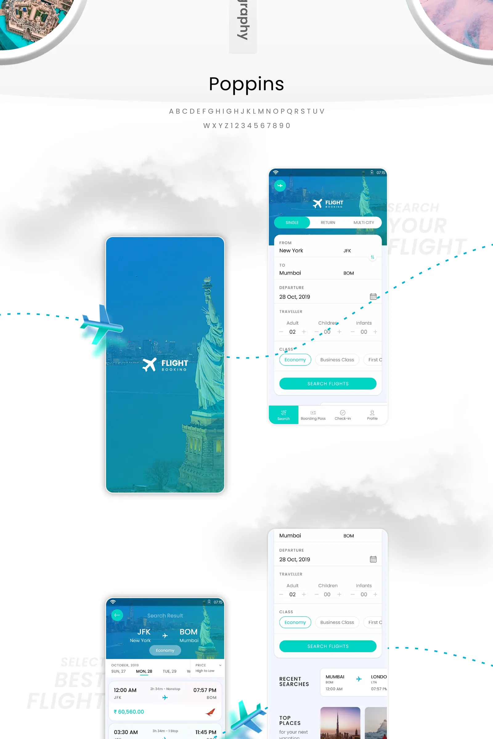 Flight Booking App case study board 2 of 3