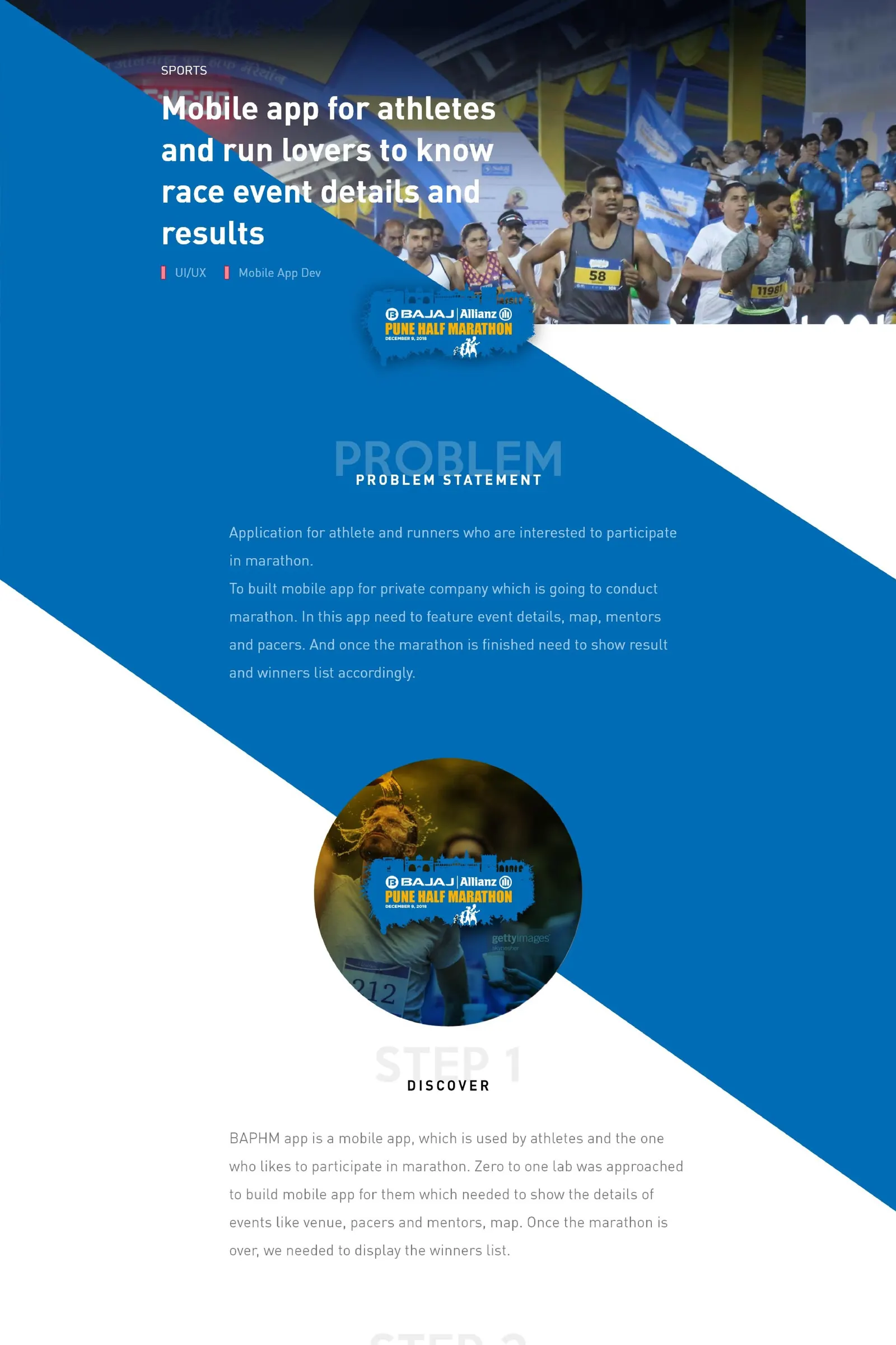 Marathon App case study board 1 of 4