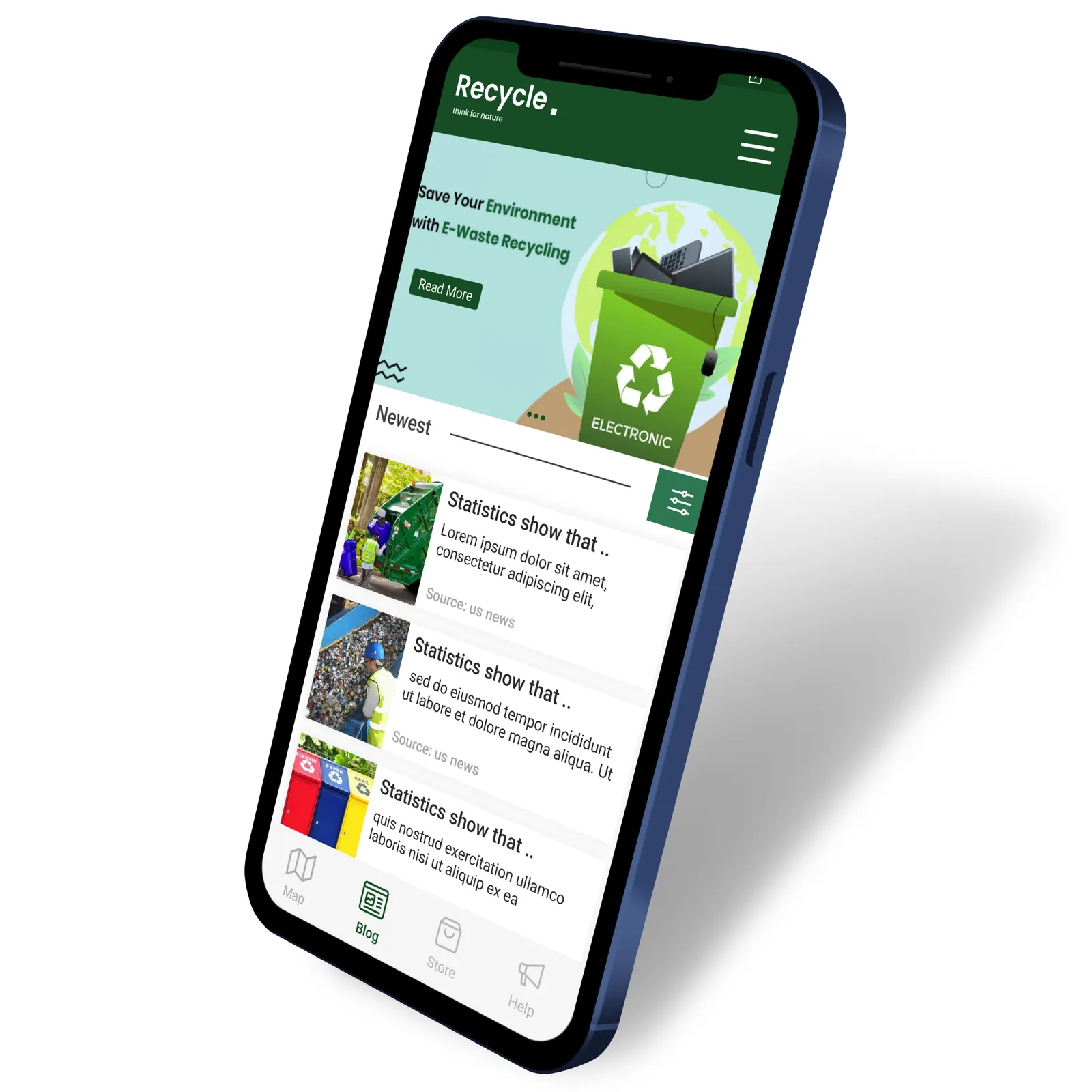 Recycle — Think for Nature case study board 5 of 6